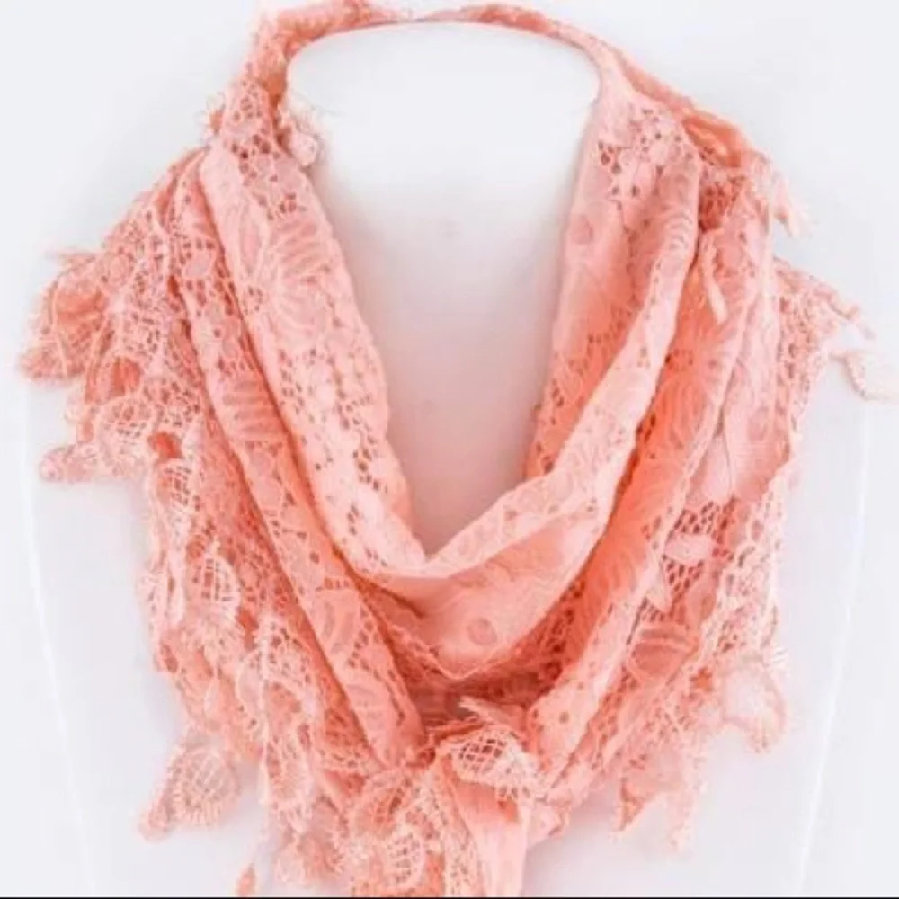 Scarf Antique Fringe Lace